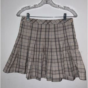 Full Tilt Zip Up Plaid Skirt